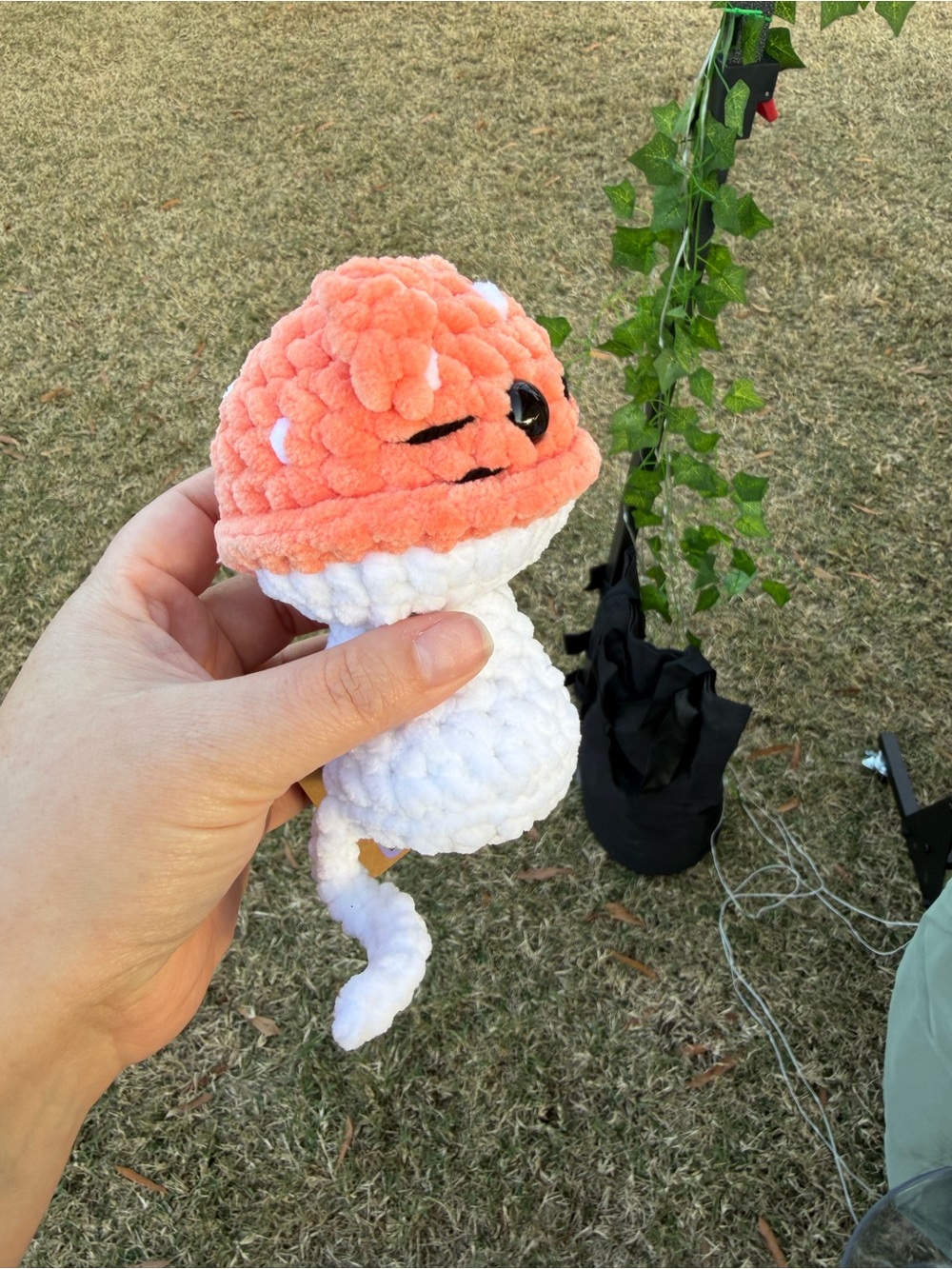 Plush Orange & White Amigurumi Meowshroom
